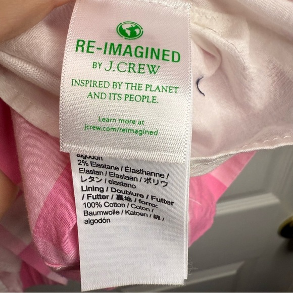 Crewcuts Pink and White Gingham Dress with Embroidered Ruffles Girls Size 5 EUC - Picture 5 of 8